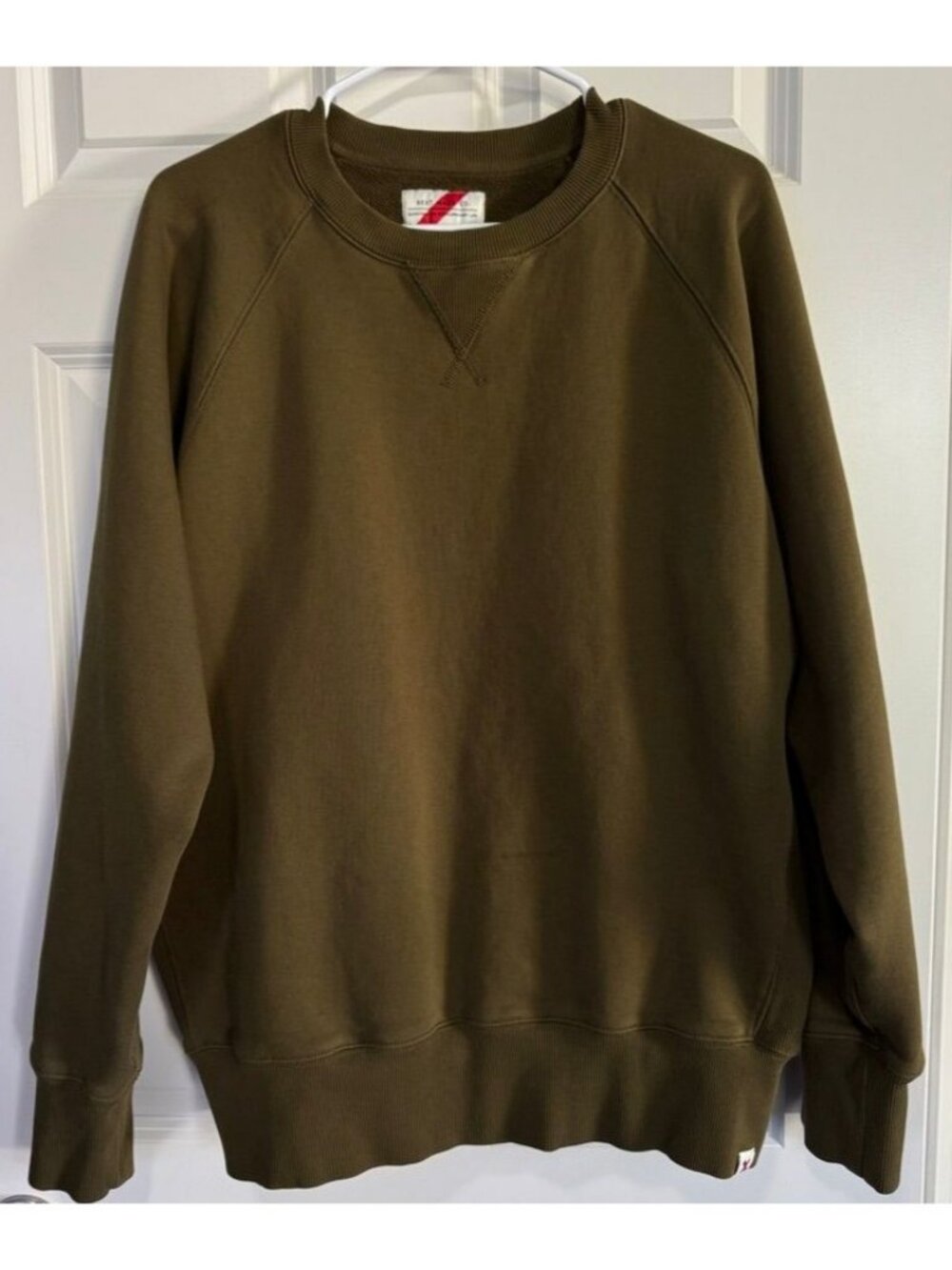 Best Made Co Supima Sweat Crew Neck Sweatshirt B2172 Olive Green Men's Size XL